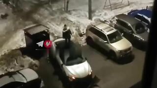 Woman Damages Husband's Car And Crushes His Leg