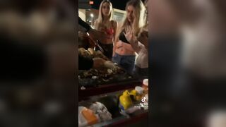 4 Harassing Sorority Chicks On A Street Food Business - Vi