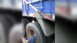 Woman Pinned Under Truck 