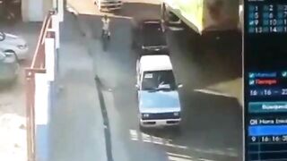 Cyclist Is Run Over By A Loaded Truck 
