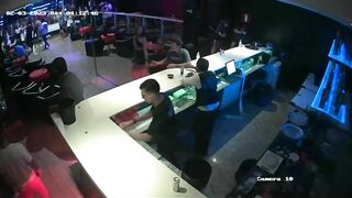 A Fight Between Drunks Turns Into A Brutal Beating In A Nightclub (F