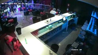 A Fight Between Drunks Turns Into A Brutal Beating In A Nightclub (F