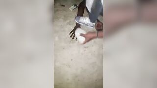 Man Was Caught Stealing And Had His Finger Smashed By A Stone