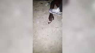 Man Was Caught Stealing And Had His Finger Smashed By A Stone