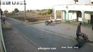 A Bird Attacks A Biker. Uncensored Videos. Murders,