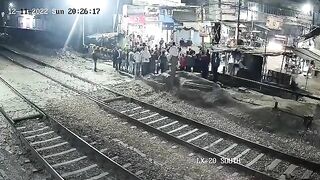 Guy Crashes A Train 