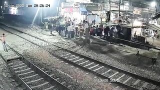 Guy Crashes A Train 