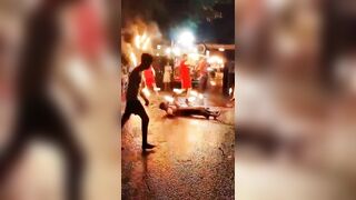 Guy Electrocuted During Fireworks Show 