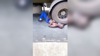 Old Man Crushed To Death By Truck 