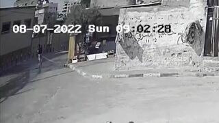 The Moment A Palestinian Man Is Killed In An Israeli Airstrike (