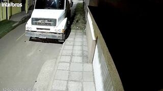 Motorcyclist Hits A Parked Truck 