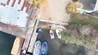 Drone Drops A Grenade On A Wounded Russian
