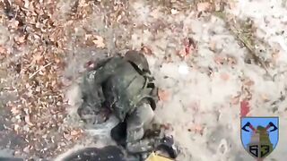 Drone Drops A Grenade On A Wounded Russian