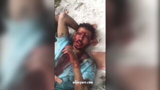 Street Justice. Several Men Beat Two People With Anything