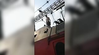 Tarzan Was Electrocuted On The Railway. Russia 