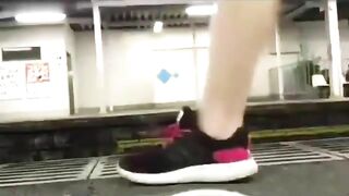 The Girl Jumped Under The Oncoming Subway. Japan ”