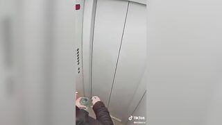 Miraculously, The Idiot In The Elevator Didn't Get Burned. Ru