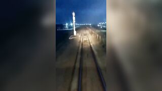 The Train Hit A Man Who Was Walking On The Tracks. Video Shot In Delhi