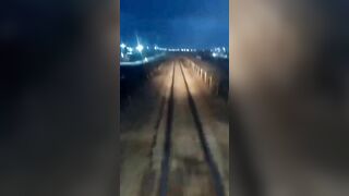 The Train Hit A Man Who Was Walking On The Tracks. Video Shot In Delhi