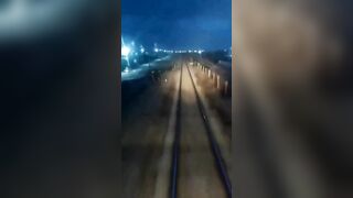 The Train Hit A Man Who Was Walking On The Tracks. Video Shot In Delhi