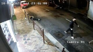 A Man Was Killed On The Street By A Gang Of Gangsters. Hongkong