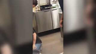 Trailer Trash Ends Up Behind Subway Counter And Attacks Employee