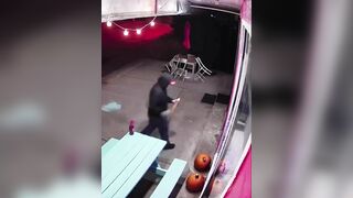 Unidentified Man Throws Molotov Cocktail At Donut Shop