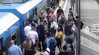 Argentinian Woman Faints On Train Tracks