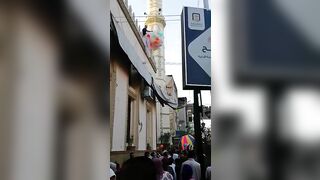 A Young Man Falls From The Top Of A Mosque While Throwing A Ball