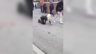 Black Man Takes His Busty Blond...dog...for A Walk