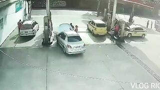 Car Explosion At Brazilian Gas Station Injures Two