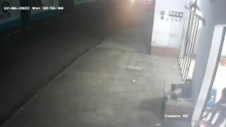 Guy Relaxing Outside And Being Surprised By Sicario {CCTV And Aftermath