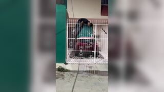 Get Me Out Of Here. Thief's Torso Impaled By Iron Fence