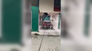 Get Me Out Of Here. Thief's Torso Impaled By Iron Fence