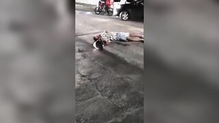 Good Samaritans Stop A Robbery In Brazil. (action And After