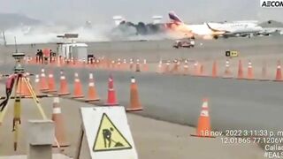 LATAM Airliner Crashes On Peru Runway, Two Firefighters Killed