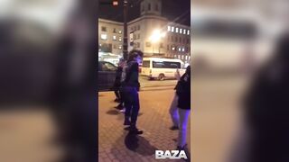 Russian Antifa Member Hit Directly In The Face By Anti-aircraft Gun