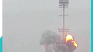 Attack On TV Tower In Kiev, Russia, Kills Five People (different Angles)