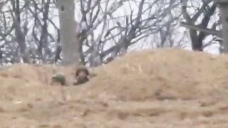 Russian Sniper Kills Ukrainian With Precise Headshot