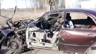 Russian Tank Blows Up Civilian Car, Kills Elderly Couple {AF