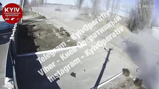 Russian Tank Blows Up Civilian Car, Killing Elderly Couple. Thorium