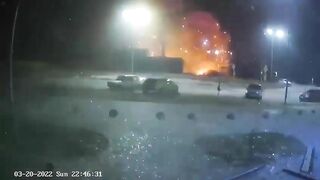 Shocking Footage Shows Russian Missile Hitting Shopping Mall