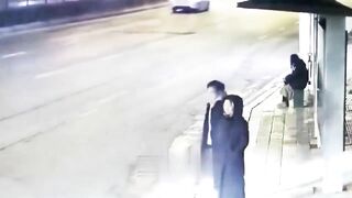 In A Horrifying Moment, A Girl Waiting For A Bus Is Killed
