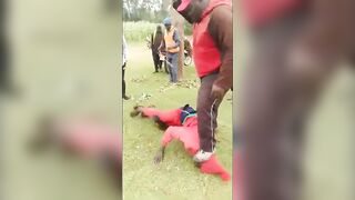 Two Pathetic Thieves Were Brutally Whipped By An Angry Man (Fixed)