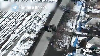 Ukrainians Attack Russian Truck With Rocket Launcher {Gop