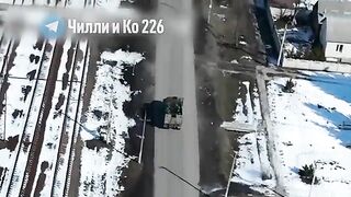 Ukrainians Attack Russian Truck With Rocket Launcher {Gop