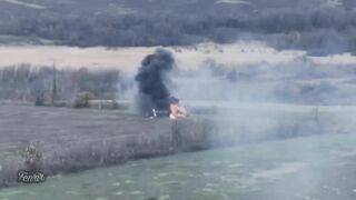 Ukrainian Troops Shoot Down A Russian Mi-8 Helicopter