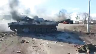 Video From Northern Kharkiv Reportedly Shows Destroyed Russians