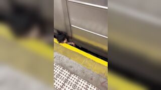 New York Subway TheYN Woman Pinned Between Train And Platform