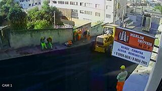 Brazilian Asphalt Scraper Tire Blowout Kills Worker